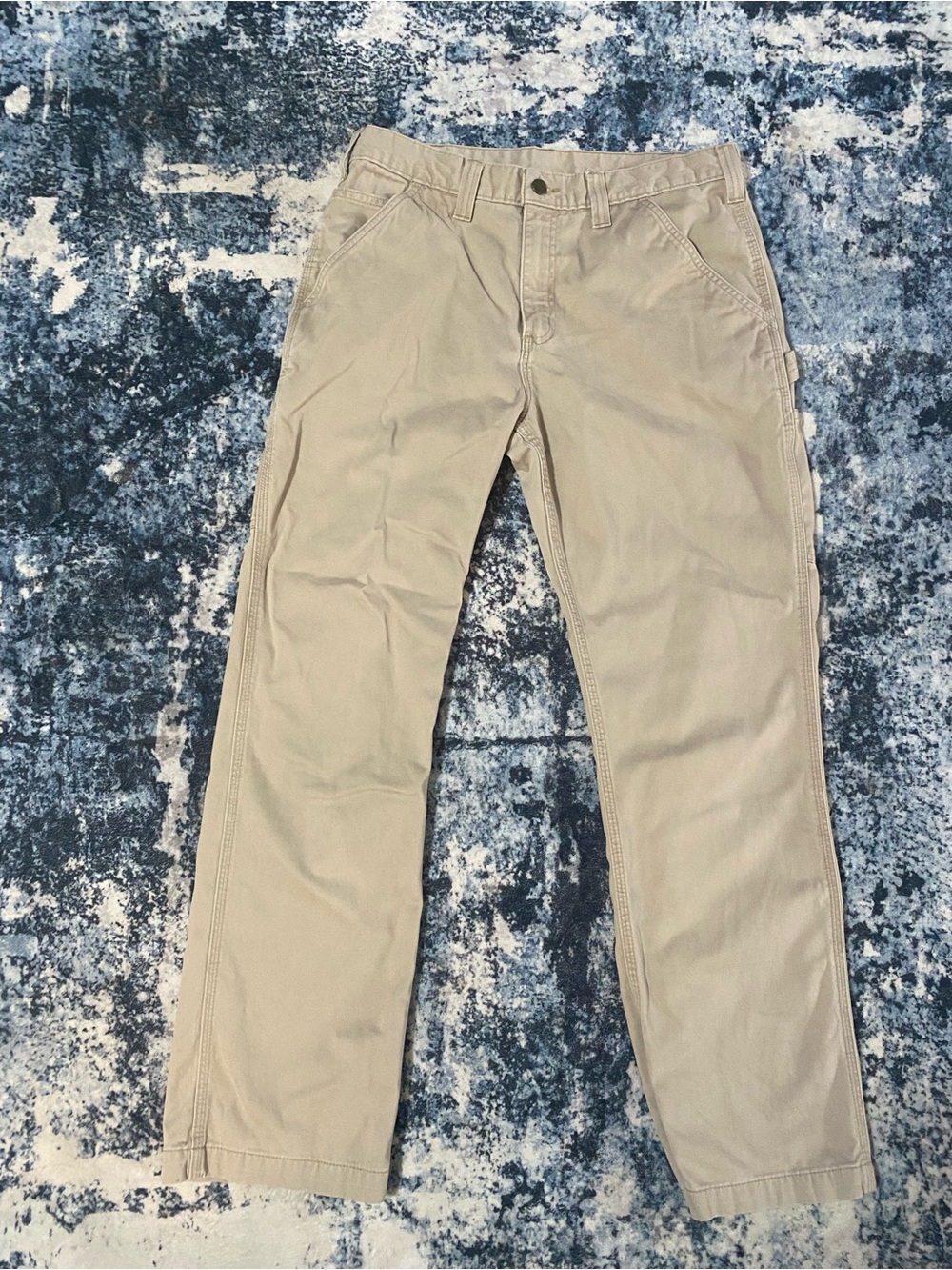 Carhartt B324 FDK Washed Twill Dungaree Work Pants Men’s 34x32 Khaki